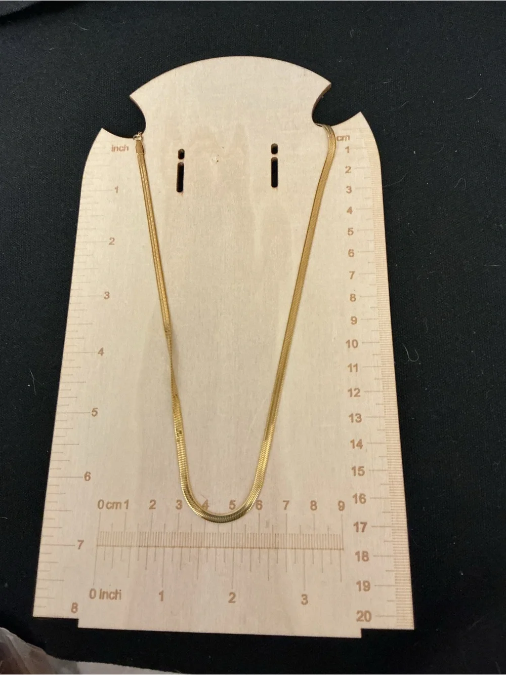 ★ Gold Tone Herringbone Snake Chain Necklace Minimalist Layered Chic.